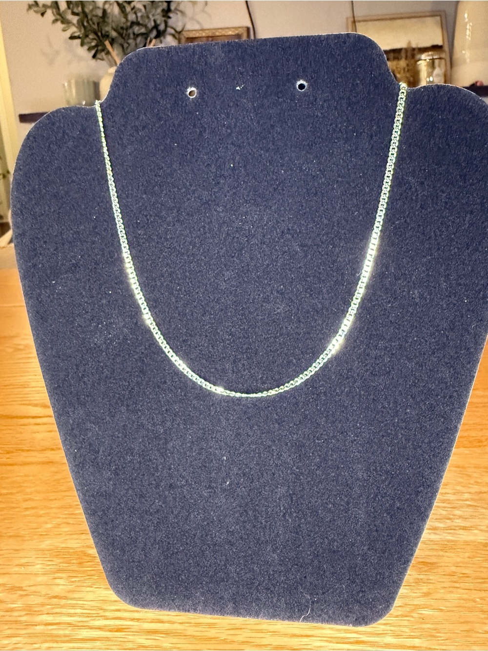 NEW 18K Brazilian White Gold Filled Micro Cuban Chain 16”